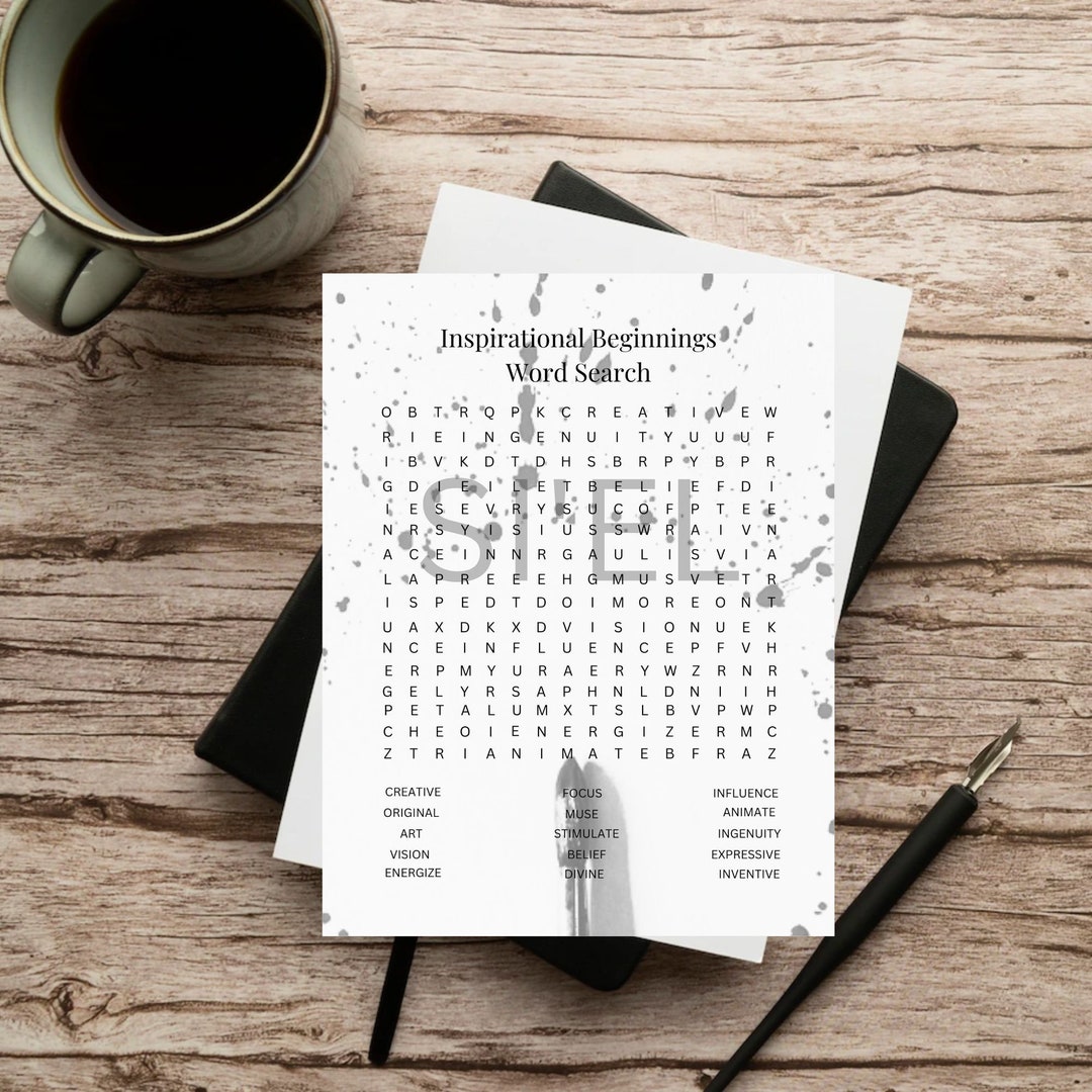 Inspirational Word Search Inspirational Beginnings Daily - Etsy