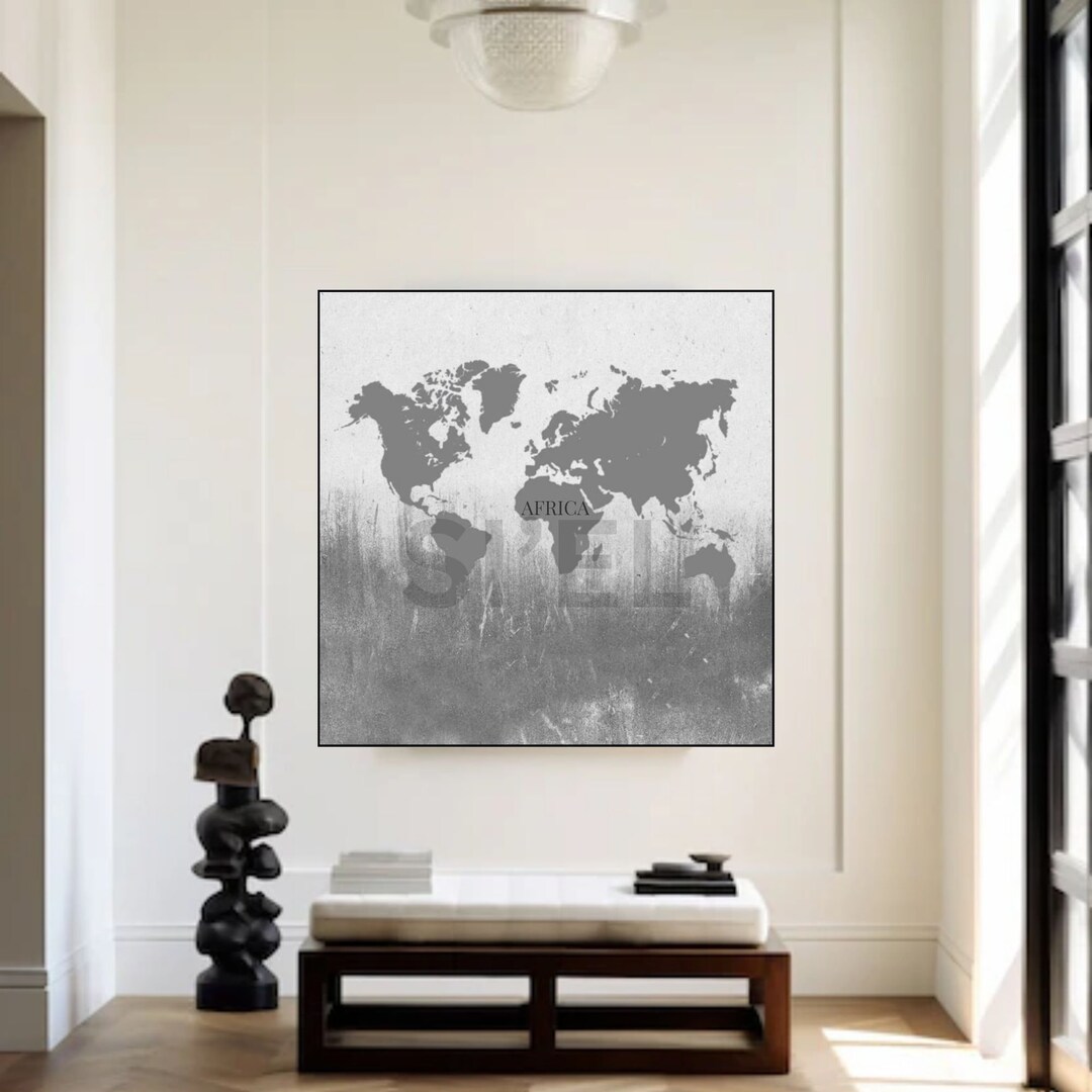 Africa Map Printable, Africa Map Wall Art, Map of Africa Print, Africa