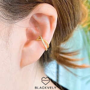 Korean Ear Cuffs, Adjustable Ear Cuffs, Kpop Style Earrings, Korean Handcraft, Korean Style Jewelry, Non-pierced Earrings, Made in Korea