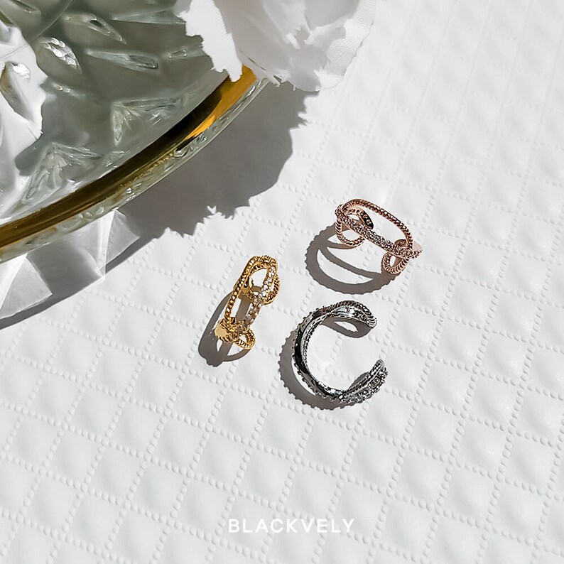 Korean Ear Cuffs, Adjustable Ear Cuffs, Kpop Style Earrings, Korean