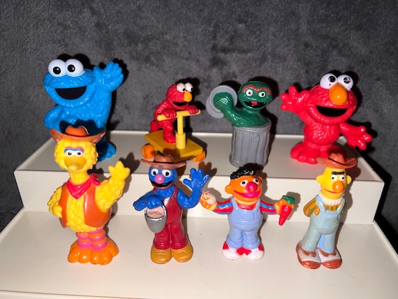 Sesame Street Figures Lot PVC Big Bird Cookie Monster Grover