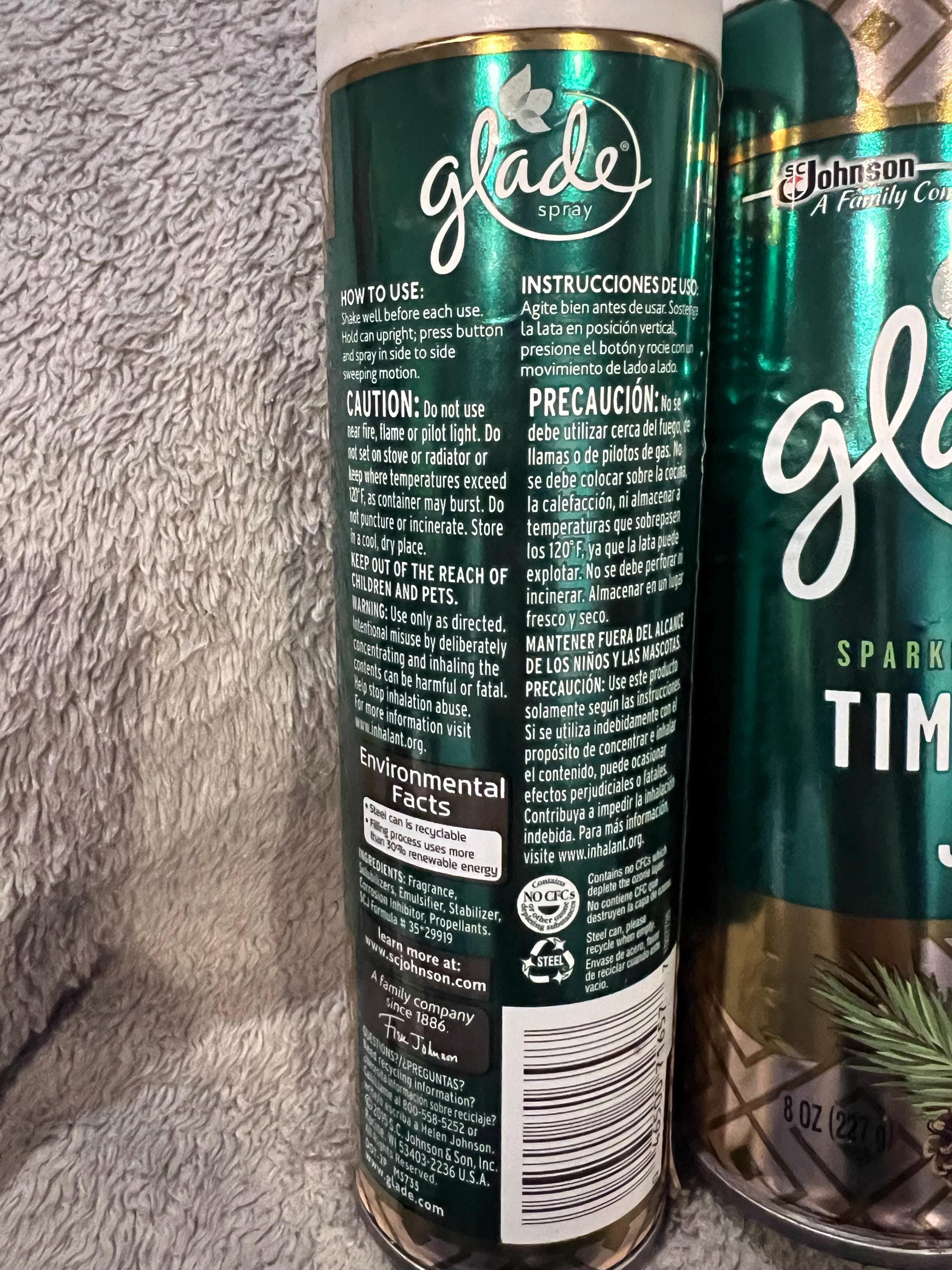 Glade Spray Sparkling Spruce Timeless Joy Set of Two 8oz - Etsy