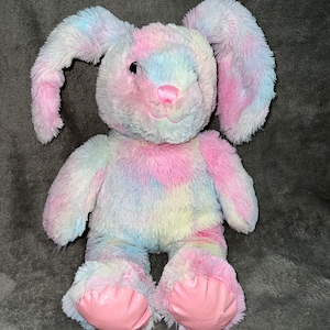 Build a Bear Workshop Pastel Swirl Pawlette Bunny Rabbit Limited Ed BABW
