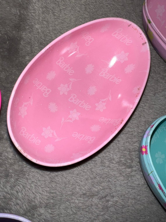 Set of 5 Barbie Russell Stover Oval Egg Basket Nostalgia Tins