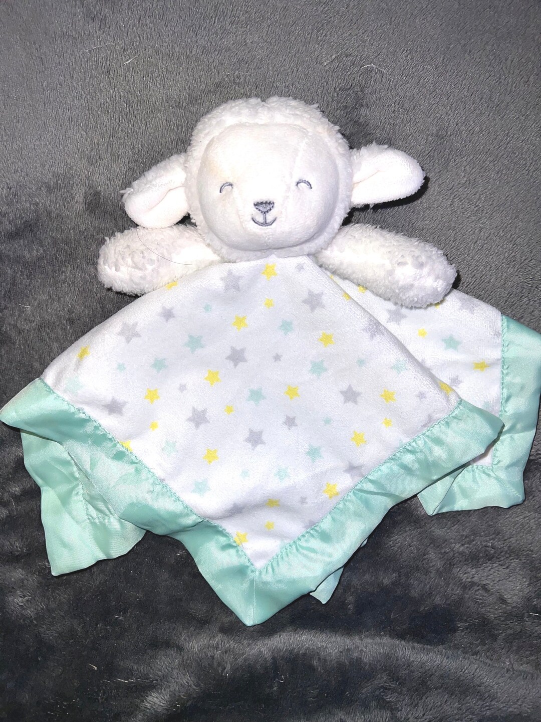 Carter's Child of Mine Lamb Lovey White Green Baby Security
