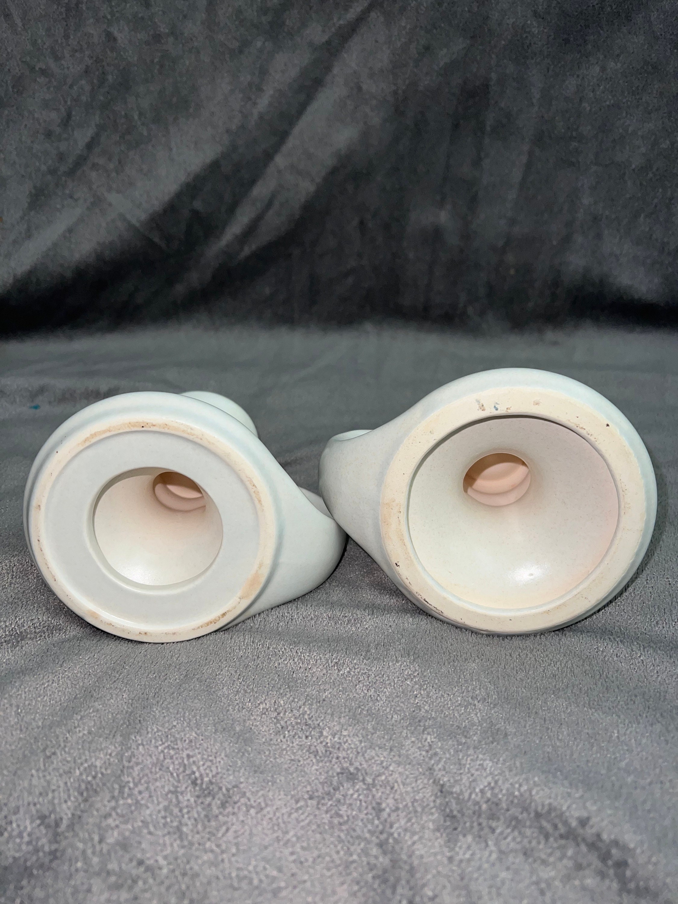 2 Pfaltzgraff Yorktowne Candle Holders Finger Loop Candle Stick Holder