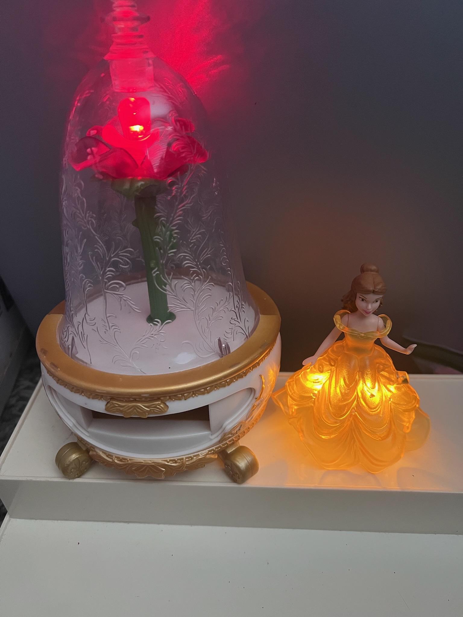Disney Beauty and the Beast Figure Lot Furniture Princess Light up