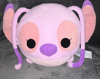 DISNEY Store 16" Plush Lilo & Stitch ANGEL PILLOW Pink Stuffed Animal Lg Toy Big