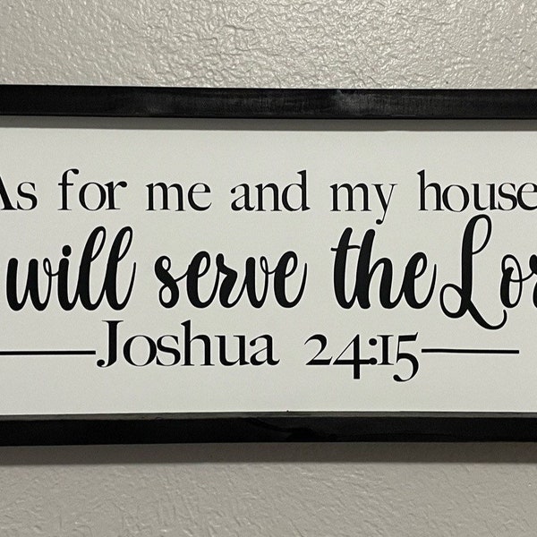 As for Me and My House We Will Serve the Lord Sign - Etsy