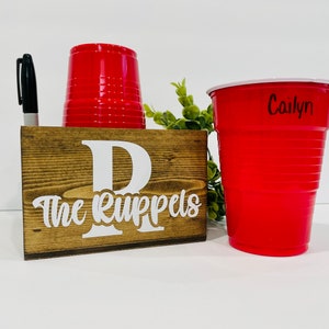 Personalized Cup Holder, Plastic Cup Holder, Cup Holder, Wood Cup Holder, Personalized Cup Holder, Picnic Cup Caddy, Housewarming Gift