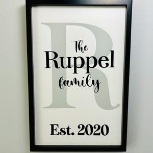 Family Name Sign Last Name Sign for Wedding Gift Wedding Decor Sign Year Established Sign Personalized Gift for Mom Gift for Wedding Shower