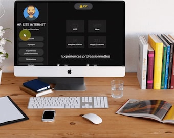 Modern CV, Professional CV, Downloadable CV Template, Downloadable Application Template