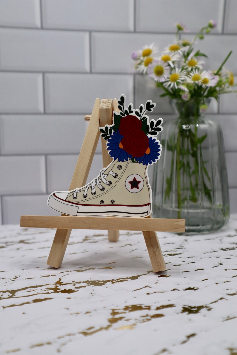 Sneaker Bouquet Vase Waterproof Sticker Water Bottle Stickers Laptop