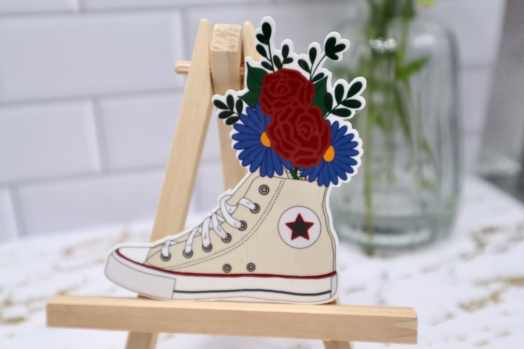 Sneaker Bouquet Vase Waterproof Sticker Water Bottle Stickers Laptop