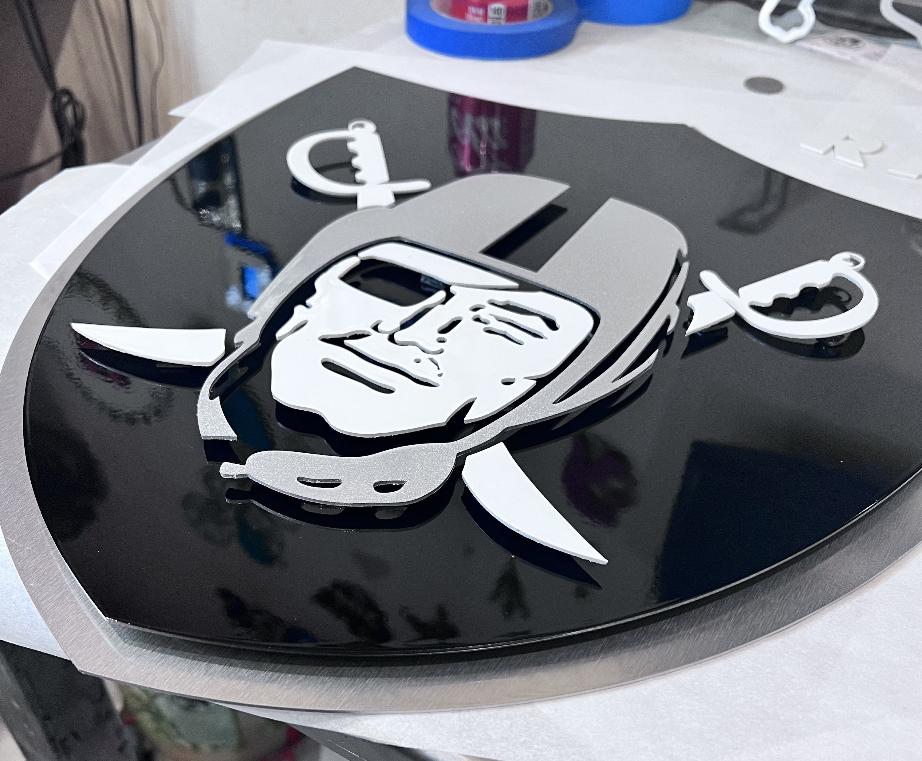 ウォールアート ディスプレイ 看板 スチール RAIDERS レイダース