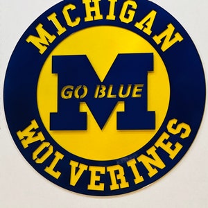 Michigan wolverines sign art