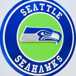 Seattle Seahawk Sign Art - Etsy