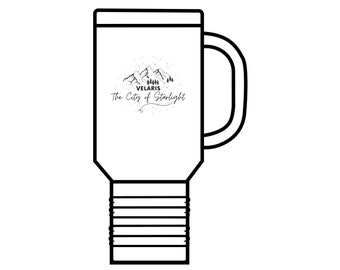 Velaris the City of Starlight Acotar Inspired Insulated Travel Mug, 40oz Sarah J Maas Merch Crescent City Throne of Glass Booktok Gift Idea