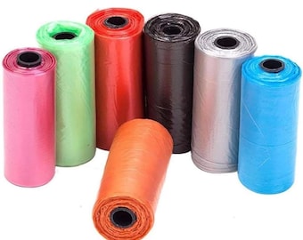 STRONGEST BAGS Pet Waste Bags, 8 rolls, 15 bags each, Assorted Colors dog waste bags hefty biodegradable poop bags