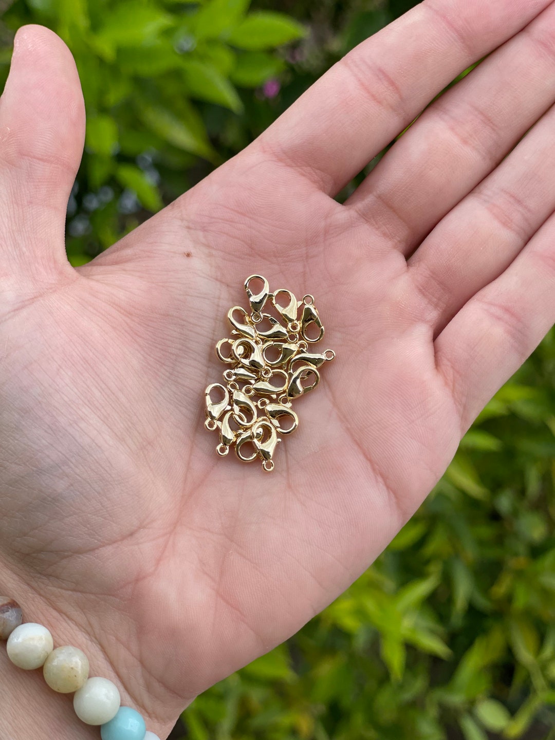 Lobster Claw Jewelry Clasp 18k Gold Plated 5 Pieces Etsy