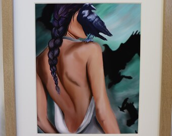 Impresión artística digital "El cuervo llama"