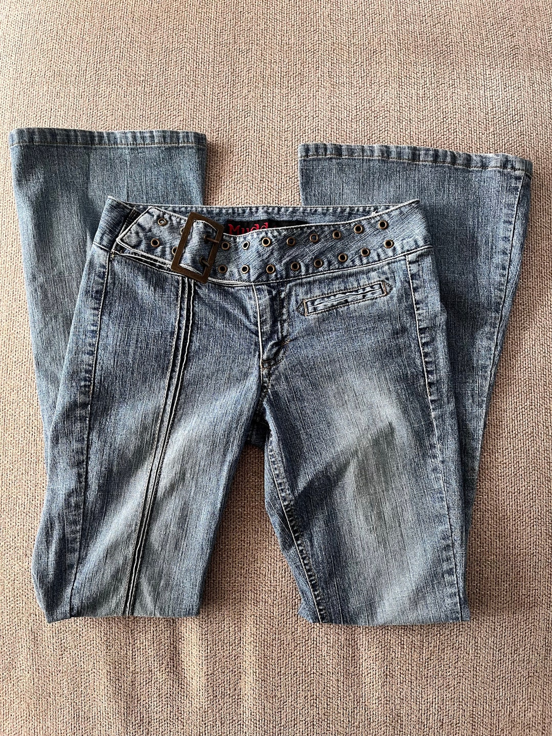 Low Rise Belted Jeans (S)