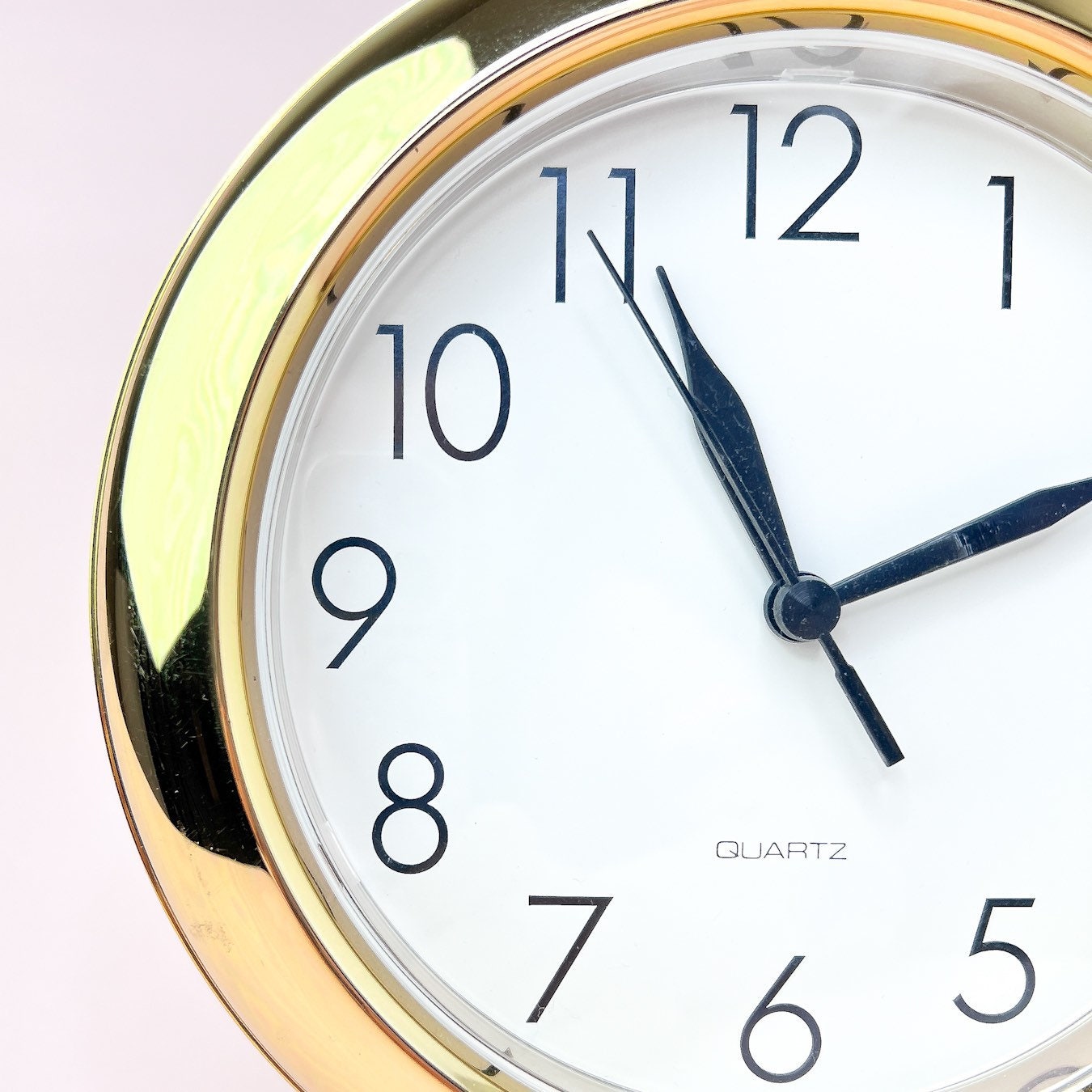 Vintage Quartz Clock Plastic Gold Battery Operated 8 Wall Etsy