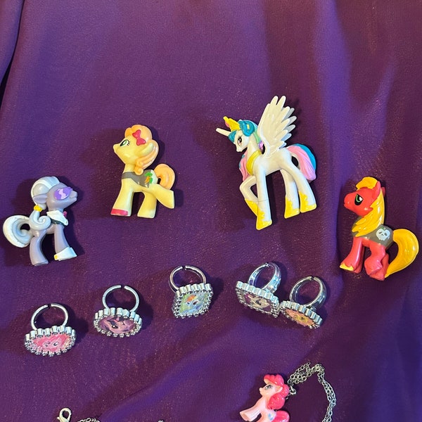 My little pony miniatures (rings,minis,necklace)