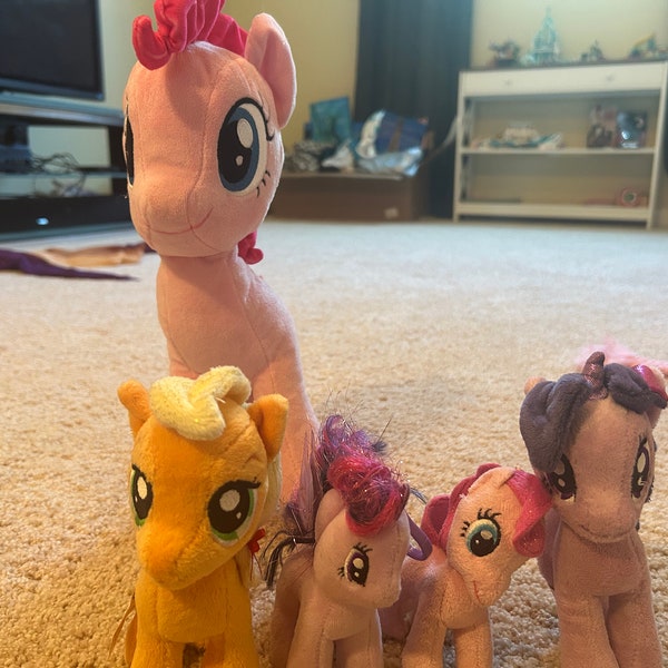 My little pony stuffed animals and keychains