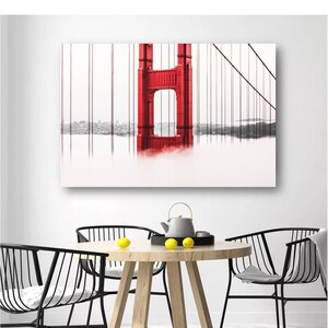 Digital Golden Gate Bridge Wall Art, Printable San Francisco Poster, Golden Gate Bridge Poster Art Print, Cityscape Wall Art Print Gallery