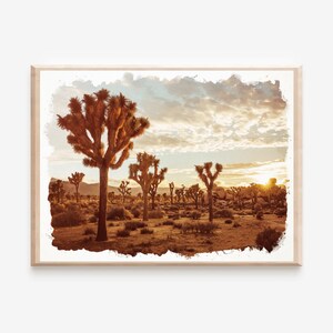 Watercolor Joshua Tree Wall Art Print, Joshua Tree Digital Print, Printable Tree Wall Art, Desert Wall Art, Landscape Watercolor, Cactus Art