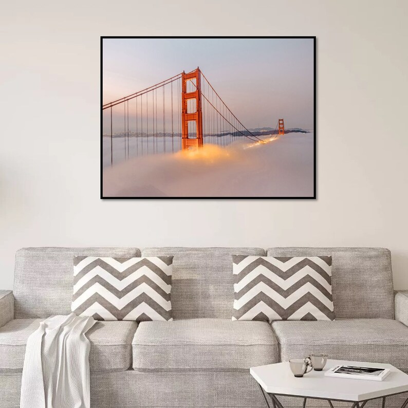 Golden Gate Bridge Wall Art Digital Printable San Francisco - Etsy