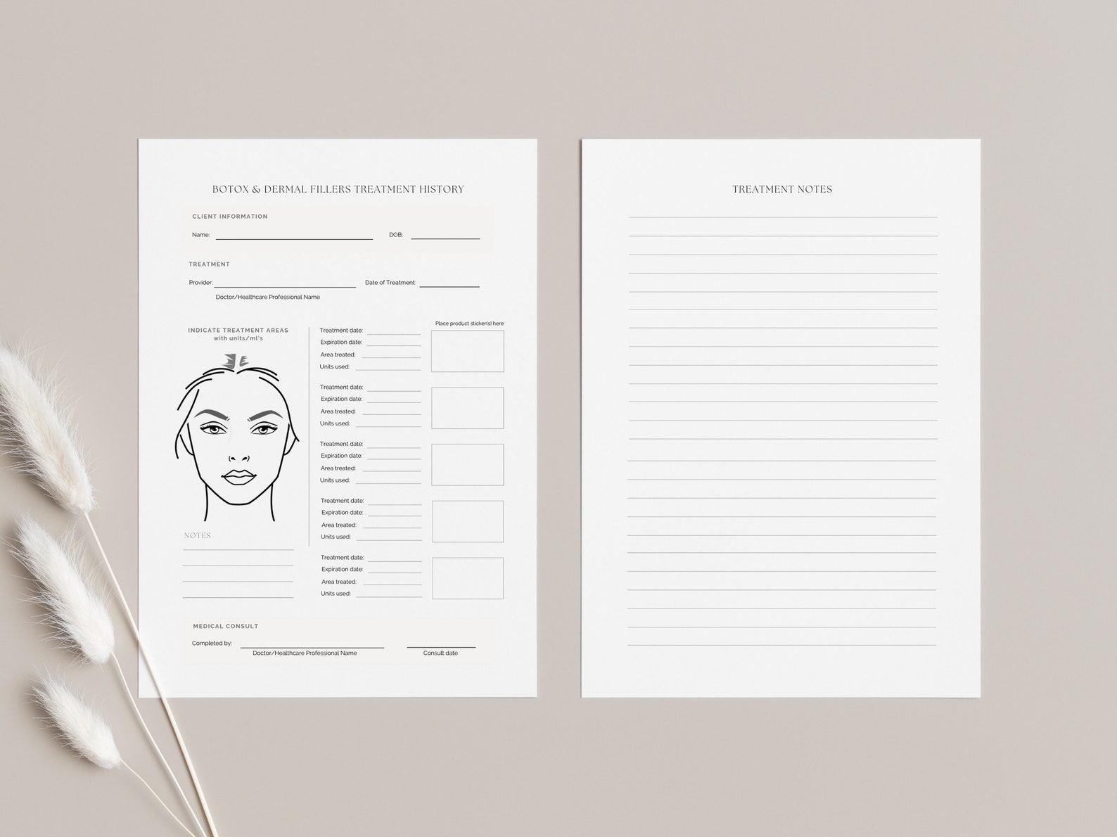  Printable Botox Treatment Record Template Printable Free Templates