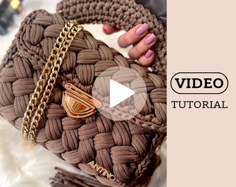 VIDEO TUTORIAL | Borsa all'uncinetto | Modello di borsa all'uncinetto