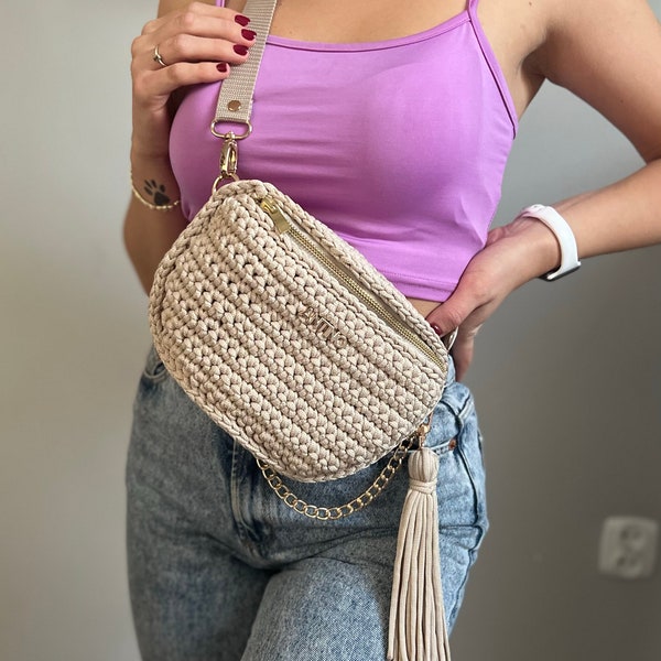 Crochet hip bag | premium handmade Hip Bag | Crochet waist bag