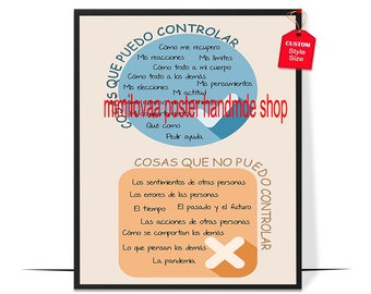 Spanish Circle of Control Poster Spanish School Counselor Poster Therapy Posters for Classroom