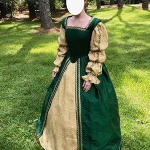 Renaissance, Elizabethan, Tudor Costume Gown/Dress Reenactment 2 pieces- Size S