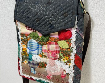 Handmade Quilted Patchwork Tote Bag: Sunbonnet Sue Appliqué - Etsy