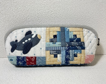 ハンドメイドキルティングトートバッグ：パッチワークフラワー