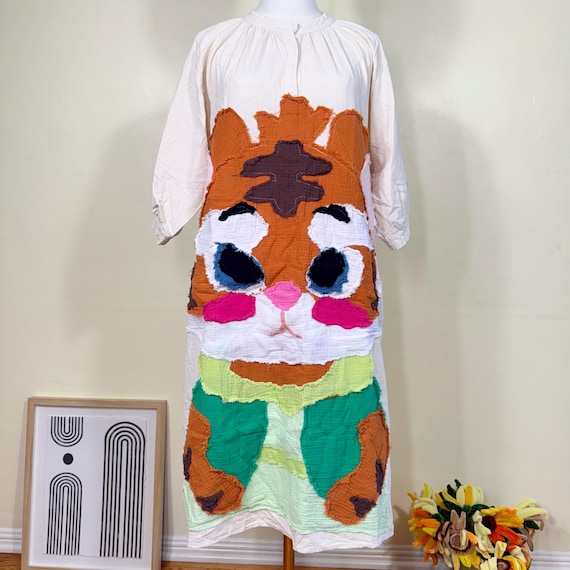 white christmas dresses Girls Dress Cat Face Off White Tower Ruffle Dancing Party – Sunny Fashion main image 0