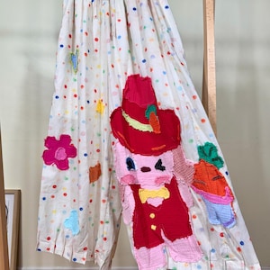 Handmade Patchwork Polka Dot Pants: Whimsical Wearable Art