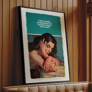 Connor Brothers ingelijste pop-artposter: grappig retrocitaat, eclectisch interieur