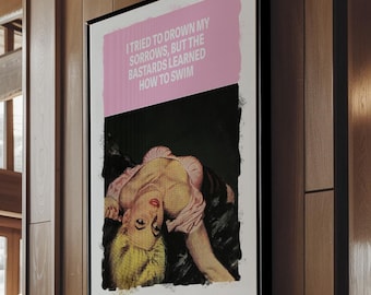 Connor Brothers Framed Pop Art Poster: Funny Quote Retro Wall Decor