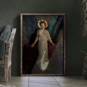 VINTAGE GOTHIC ART - Dark Framed Painting