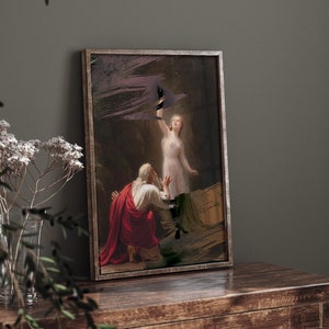 GOTHIC ART PRINT - Vintage Dark Framed Painting