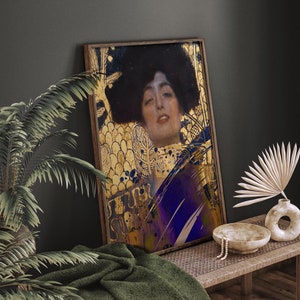 VINTAGE GOTHIC ART - Framed Klimt Painting