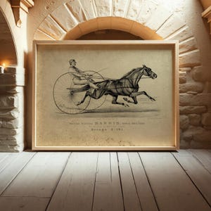 Vintage Horse Racing Art – Dynamic Equestrian Wall Decor for Sport & Heritage Lovers #S24