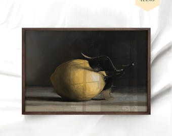 LEMON OIL PAINTING - Still Life Kitchen Art