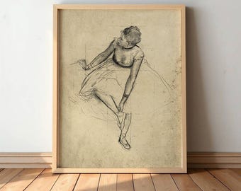 Minimalist Ballerina Sketch – Elegant Dance Wall Art for Graceful Home & Studio Decor #S20