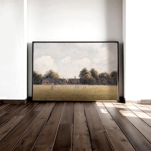 Vintage Village Wall Art – Rustic European Landscape Artwork for Timeless Home Decor #LS100